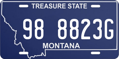 MT license plate 988823G