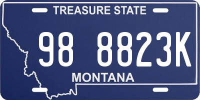 MT license plate 988823K