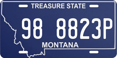 MT license plate 988823P
