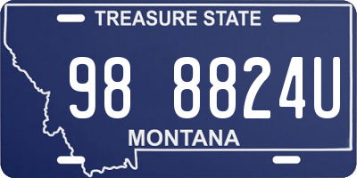 MT license plate 988824U