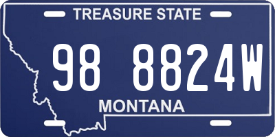 MT license plate 988824W