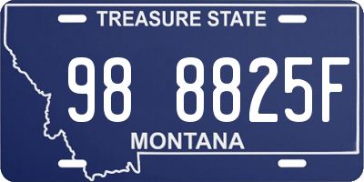 MT license plate 988825F