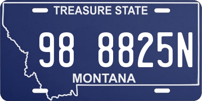 MT license plate 988825N