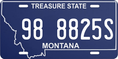 MT license plate 988825S