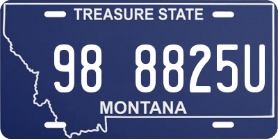 MT license plate 988825U