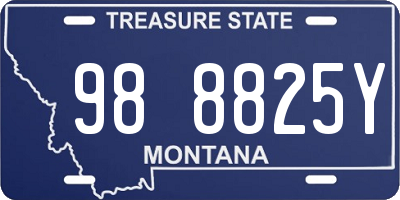 MT license plate 988825Y