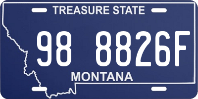 MT license plate 988826F