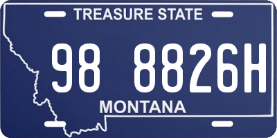 MT license plate 988826H