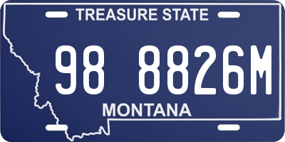 MT license plate 988826M