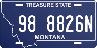 MT license plate 988826N