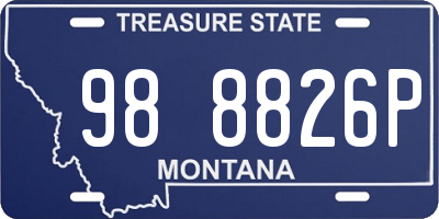 MT license plate 988826P