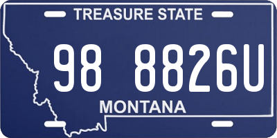 MT license plate 988826U