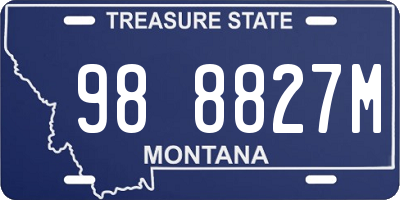 MT license plate 988827M