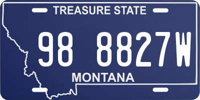 MT license plate 988827W