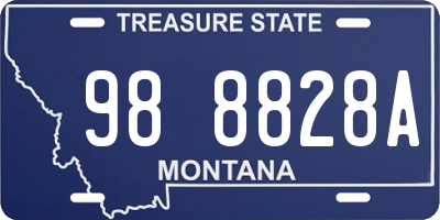 MT license plate 988828A