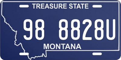 MT license plate 988828U