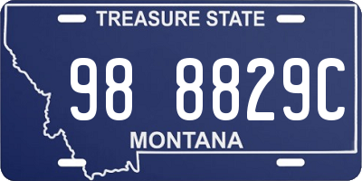 MT license plate 988829C