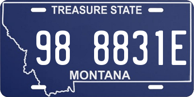 MT license plate 988831E