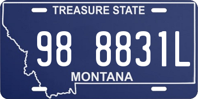 MT license plate 988831L