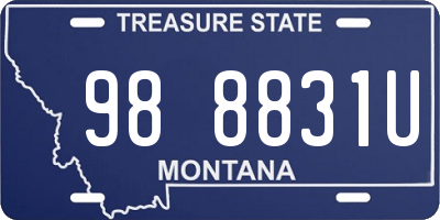 MT license plate 988831U