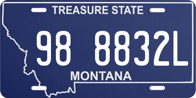 MT license plate 988832L