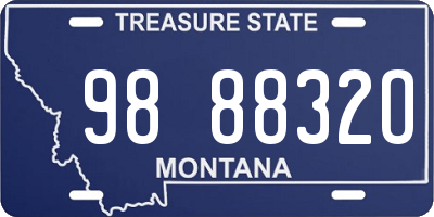 MT license plate 988832O