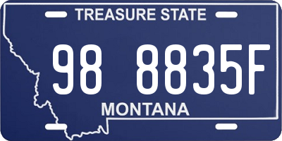 MT license plate 988835F