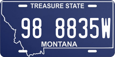 MT license plate 988835W