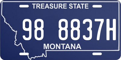 MT license plate 988837H