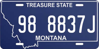 MT license plate 988837J