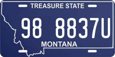 MT license plate 988837U