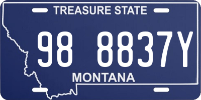 MT license plate 988837Y