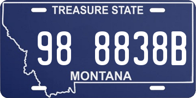 MT license plate 988838B