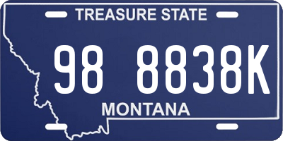 MT license plate 988838K