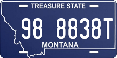 MT license plate 988838T