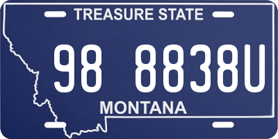 MT license plate 988838U