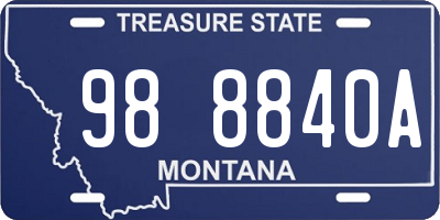 MT license plate 988840A