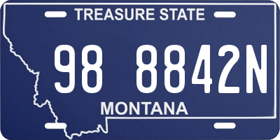 MT license plate 988842N