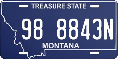 MT license plate 988843N