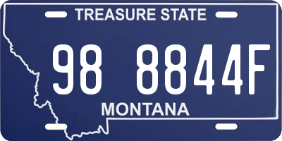 MT license plate 988844F