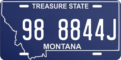 MT license plate 988844J