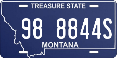 MT license plate 988844S