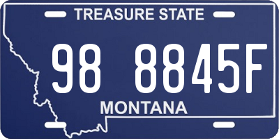 MT license plate 988845F