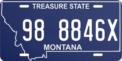 MT license plate 988846X