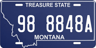 MT license plate 988848A