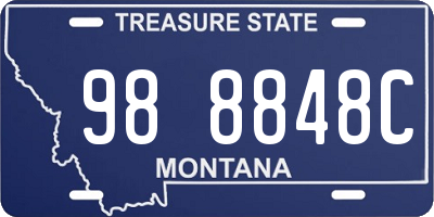 MT license plate 988848C