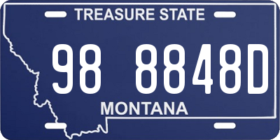 MT license plate 988848D