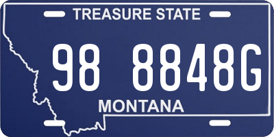 MT license plate 988848G