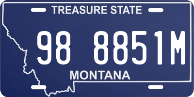 MT license plate 988851M