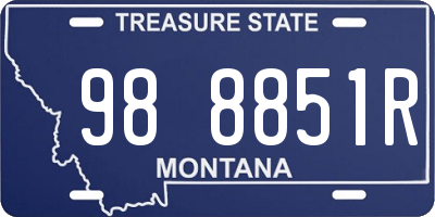 MT license plate 988851R